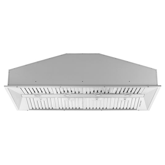 Forno Altilia 60-Inch Insert Range Hood, Stainless Steel, LED Lighting, Baffle Filters