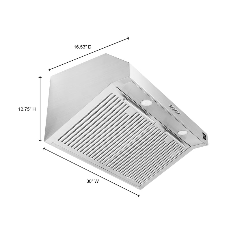 Load image into Gallery viewer, Forno Bari Espresso 30-Inch, Stainless Steel Under Cabinet Range Hood - FRHUC5255-30
