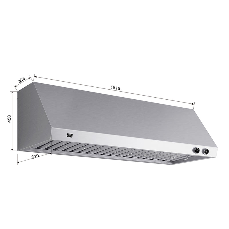 Load image into Gallery viewer, Forno Biagio 60-Inch Wall Mounted Range Hood, Stainless Steel, Heavy Duty
