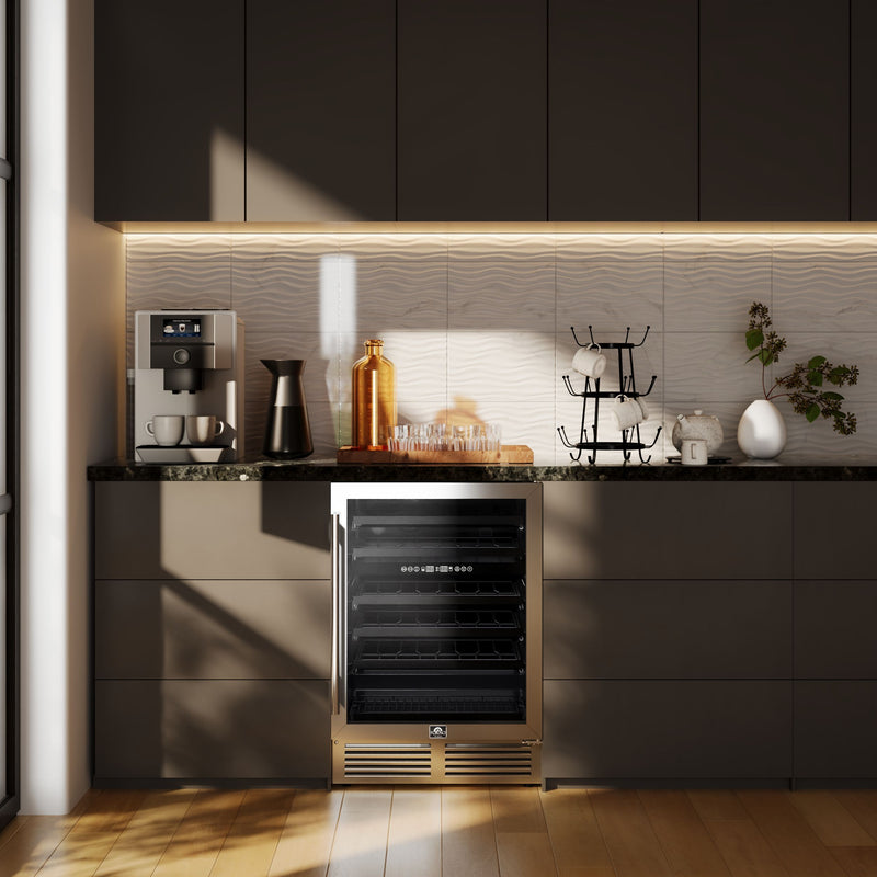 Load image into Gallery viewer, Forno Bacchino 24 Inch, Stainless Steel Wine Cooler, Stainless Steel, 51 Bottle Capacity - FWCDR6634-24S
