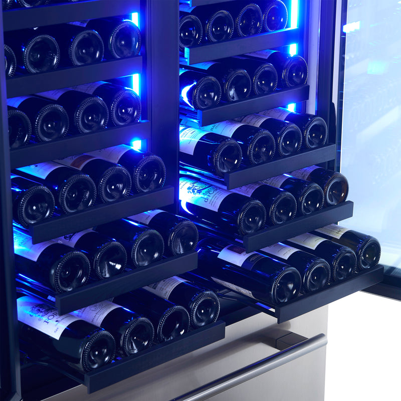 Load image into Gallery viewer, Forno Campania 32-Inch Wine Cooler, Stainless Steel, Dual Wine Zones, Two Beverage Drawers, 17.7 cu.ft

