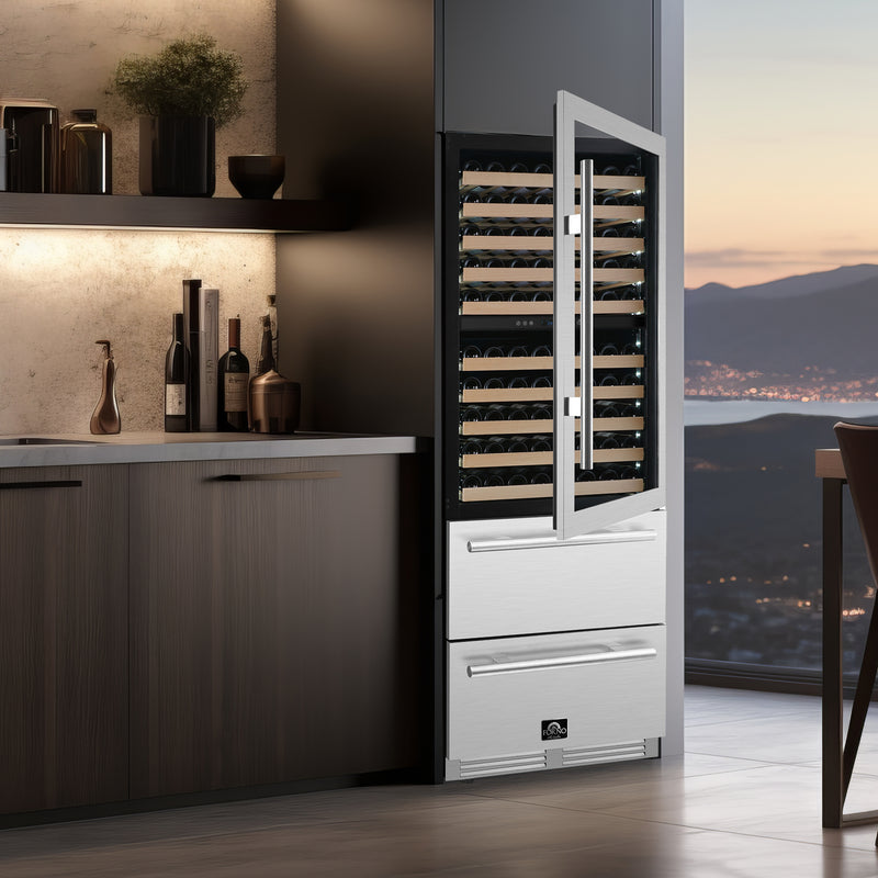 Load image into Gallery viewer, Forno Celano 30-Inch Dual Zone Wine Cooler and Beverage Cooler, 21.3 cu.ft, Stainless Steel
