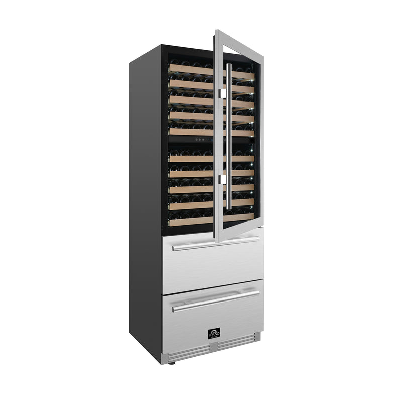 Load image into Gallery viewer, Forno Celano 30-Inch Dual Zone Wine Cooler and Beverage Cooler, 21.3 cu.ft, Stainless Steel
