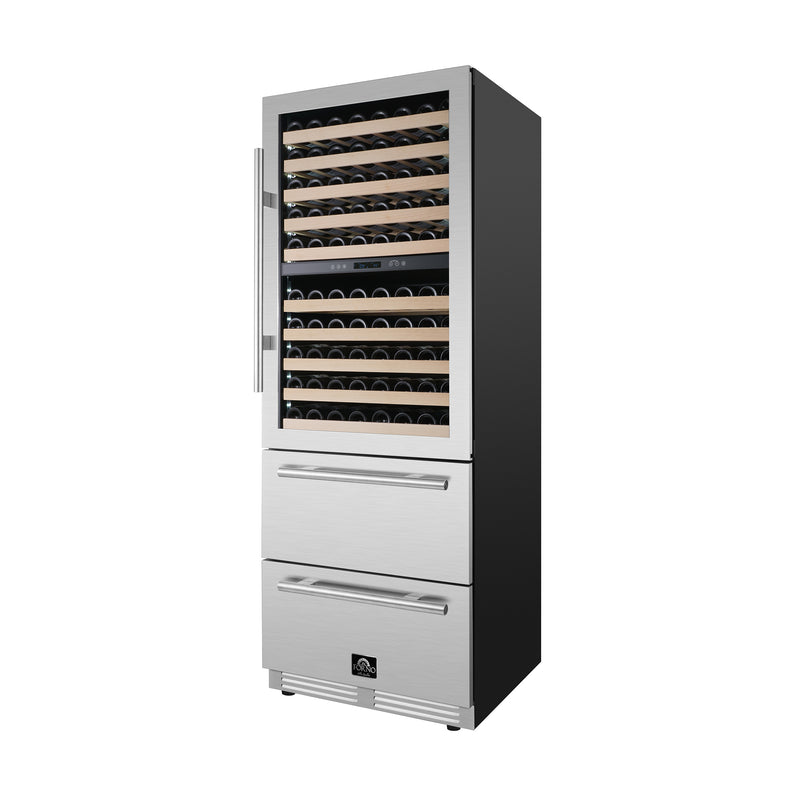 Load image into Gallery viewer, Forno Celano 30-Inch Dual Zone Wine Cooler and Beverage Cooler, 21.3 cu.ft, Stainless Steel
