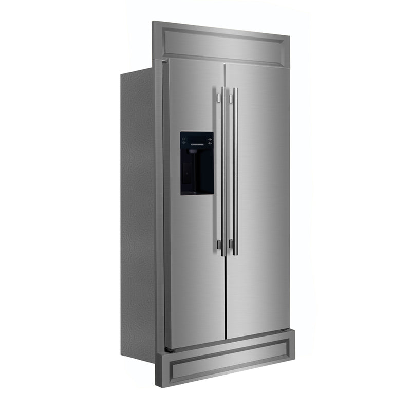 Load image into Gallery viewer, Forno Salerno 40-Inch Built-In Stainless Steel Refrigerator, 20 cu.ft, Modern Decorative Grill, ENERGY STAR Certified
