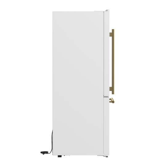 Forno Milano Espresso 31-Inch Bottom Freezer Refrigerator, White, 17.2 cu.ft Capacity, Energy Efficient