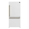 Forno Milano Espresso 31-Inch, White Bottom Freezer Refrigerator - FFFFD1785-31WHT