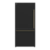 Forno Milano Espresso 31-Inch, Black Bottom Freezer Refrigerator - FFFFD1786-31BLK