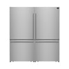 Forno Milano 2-Piece 62-Inch, Stainless Steel Freestanding Dual Bottom Freezer Refrigerator - FFFFD1787-60S