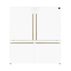 Forno Milano 2-Piece 62-Inch, White Freestanding Dual Bottom Freezer Refrigerator - FFFFD1787-60WHT