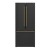 Forno Gallipoli Espresso 30-Inch, Black French Door Refrigerator with Bottom Freezer and Ice Maker - FFFFD1974-31BLK