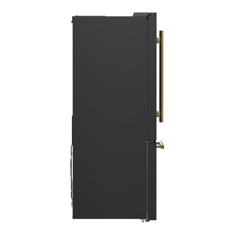 Load image into Gallery viewer, Forno Gallipoli Espresso 30-Inch Black French Door Refrigerator, Bottom Freezer, 17.5 Cu. Ft., No Frost, Ice Maker
