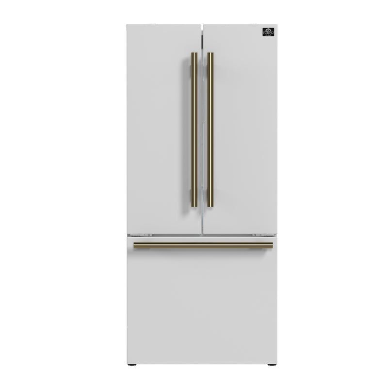 Load image into Gallery viewer, Forno Gallipoli Espresso 30-Inch White French Door Refrigerator, Bottom Freezer, 17.5 Cu. Ft., No Frost, Ice Maker
