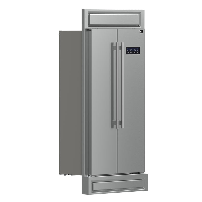 Load image into Gallery viewer, Forno Salerno 37-Inch Built-In Stainless Steel Refrigerator, 15.6 cu.ft, Modern Decorative Grill, ENERGY STAR Certified
