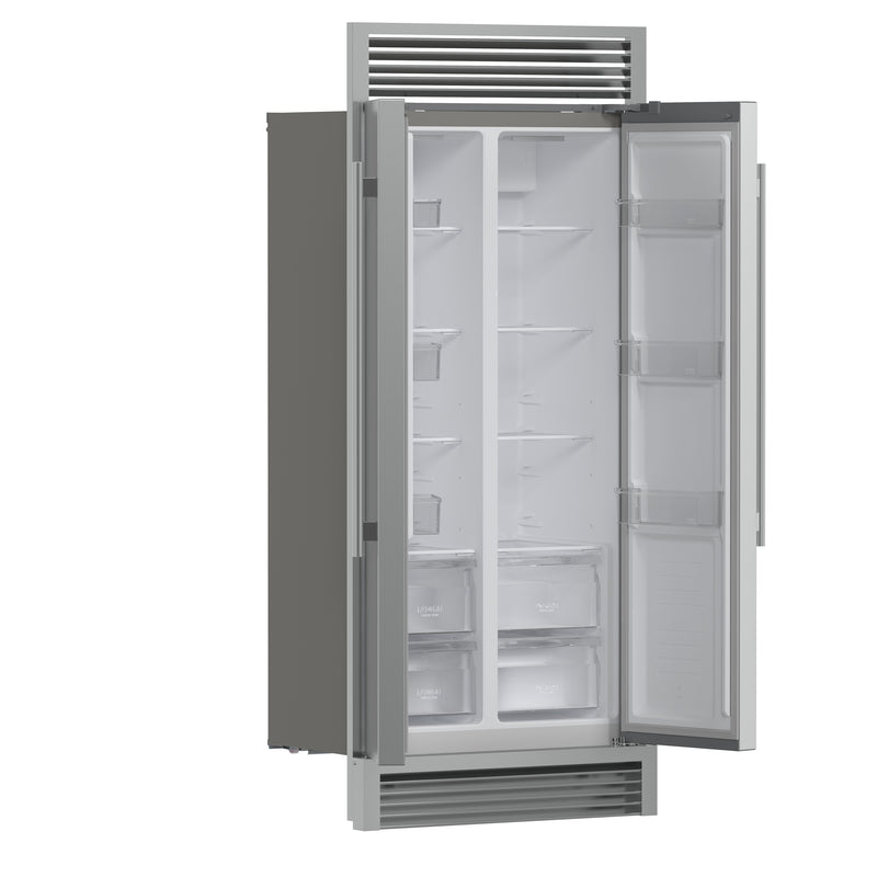 Load image into Gallery viewer, Forno Salerno 37-Inch Built-In Stainless Steel Refrigerator, 15.6 cu.ft, Decorative Grill, ENERGY STAR Certified
