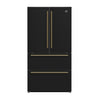 Forno Moena Espresso 36-Inch, Black French Door Refrigerator - FFRBI1820-36BLK