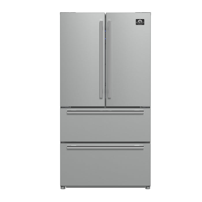 Forno Moena 36-Inch, Stainless Steel French Door Refrigerator - FFRBI1820-36SB