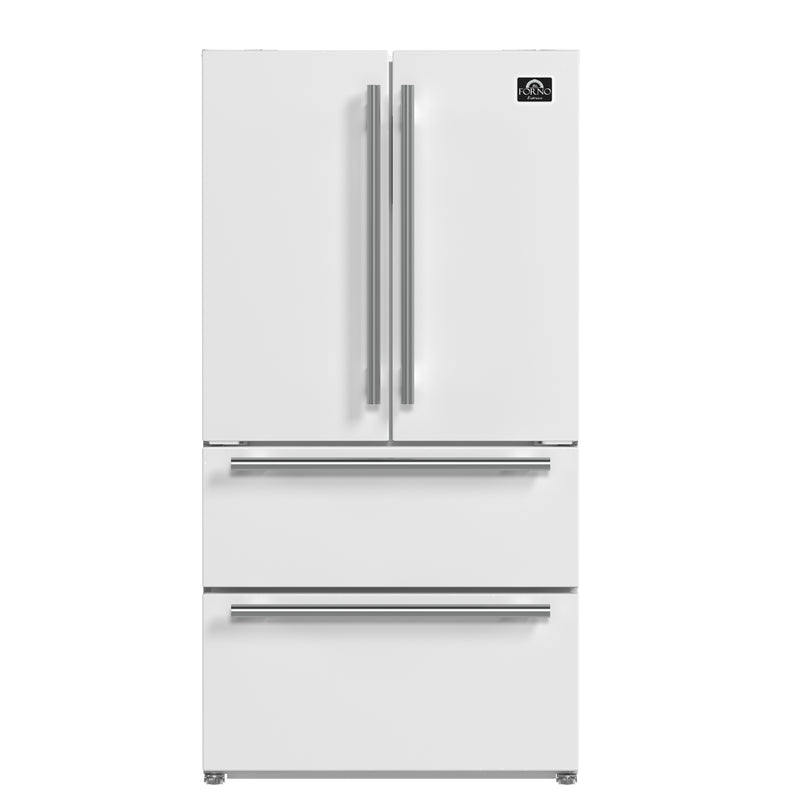 Load image into Gallery viewer, Forno Moena Espresso 36-Inch White French Door Refrigerator, 19.2 Cu. Ft., Frost-Free, Automatic Ice Maker, ENERGY STAR Certified
