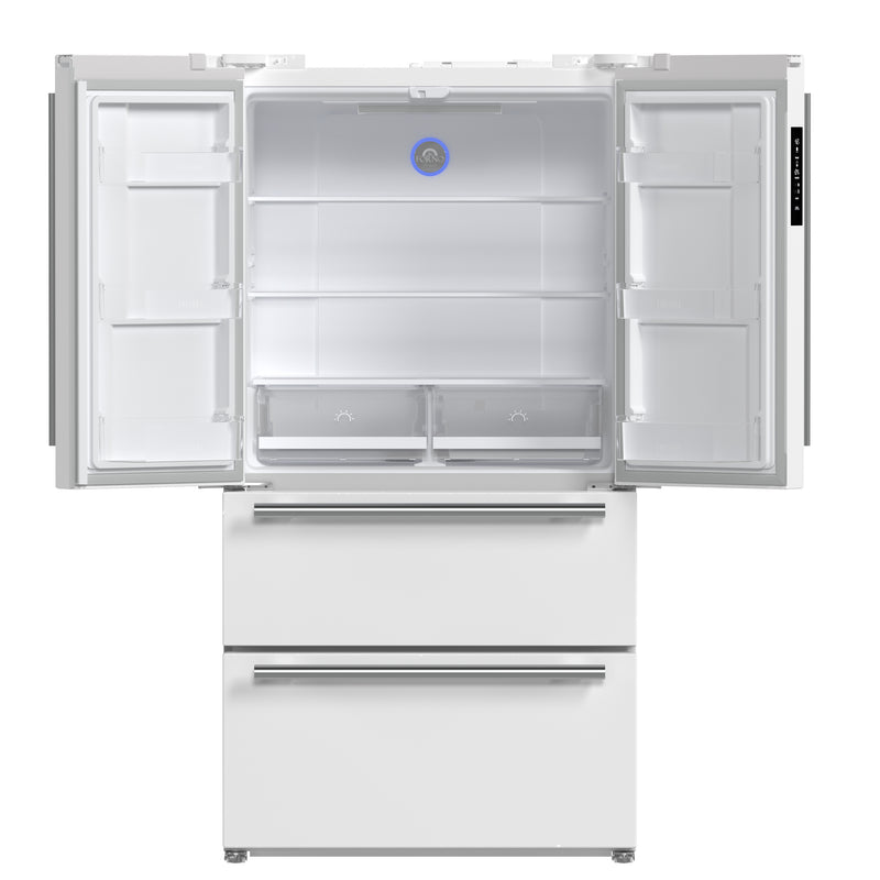 Load image into Gallery viewer, Forno Moena Espresso 36-Inch White French Door Refrigerator, 19.2 Cu. Ft., Frost-Free, Automatic Ice Maker, ENERGY STAR Certified
