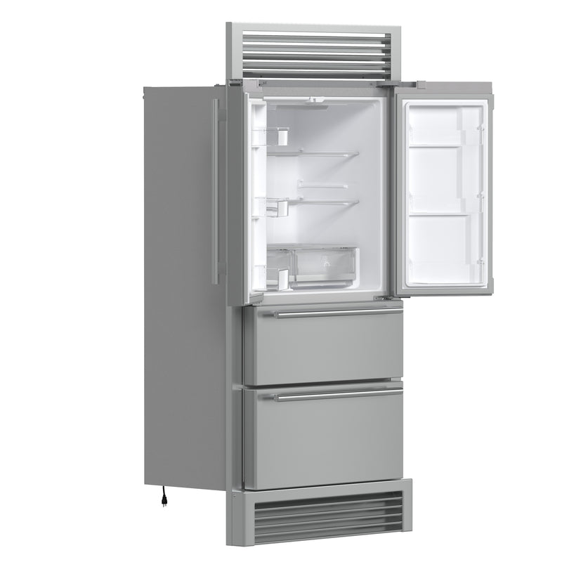Load image into Gallery viewer, Forno Moena 40-Inch French Door Refrigerator, Stainless Steel, 19.2 cu.ft, Decorative Grill, ENERGY STAR Certified
