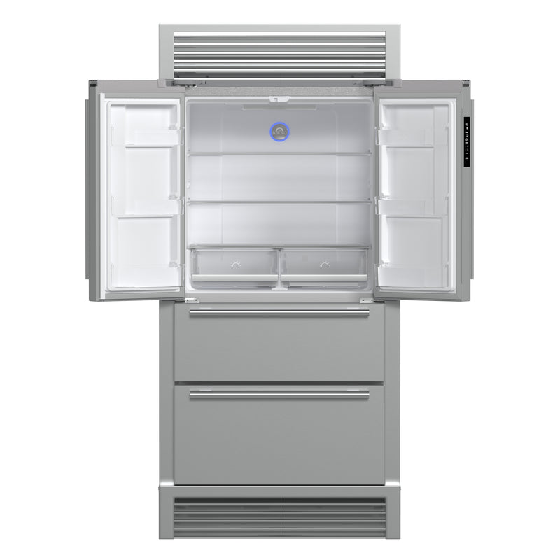 Load image into Gallery viewer, Forno Moena 40-Inch French Door Refrigerator, Stainless Steel, 19.2 cu.ft, Decorative Grill, ENERGY STAR Certified

