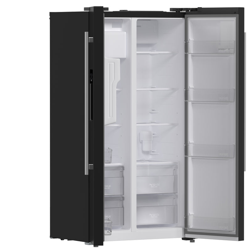 Load image into Gallery viewer, Forno Salerno Espresso 36-Inch Black Side-by-Side Refrigerator, 20 Cu. Ft., Frost-Free, Ice &amp; Water Dispenser, ENERGY STAR Certified
