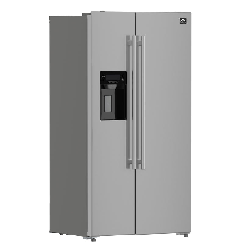 Load image into Gallery viewer, Forno Salerno 36-Inch Side-by-Side Stainless Steel Refrigerator, 20 cu.ft, ENERGY STAR Certified
