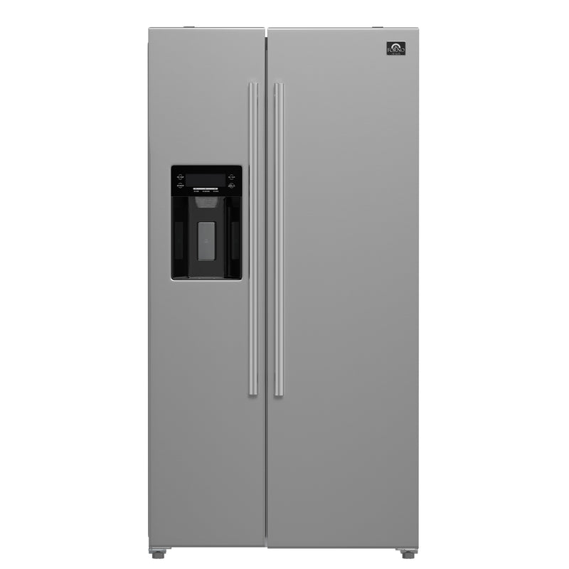 Load image into Gallery viewer, Forno Salerno 36-Inch Side-by-Side Stainless Steel Refrigerator, 20 cu.ft, ENERGY STAR Certified
