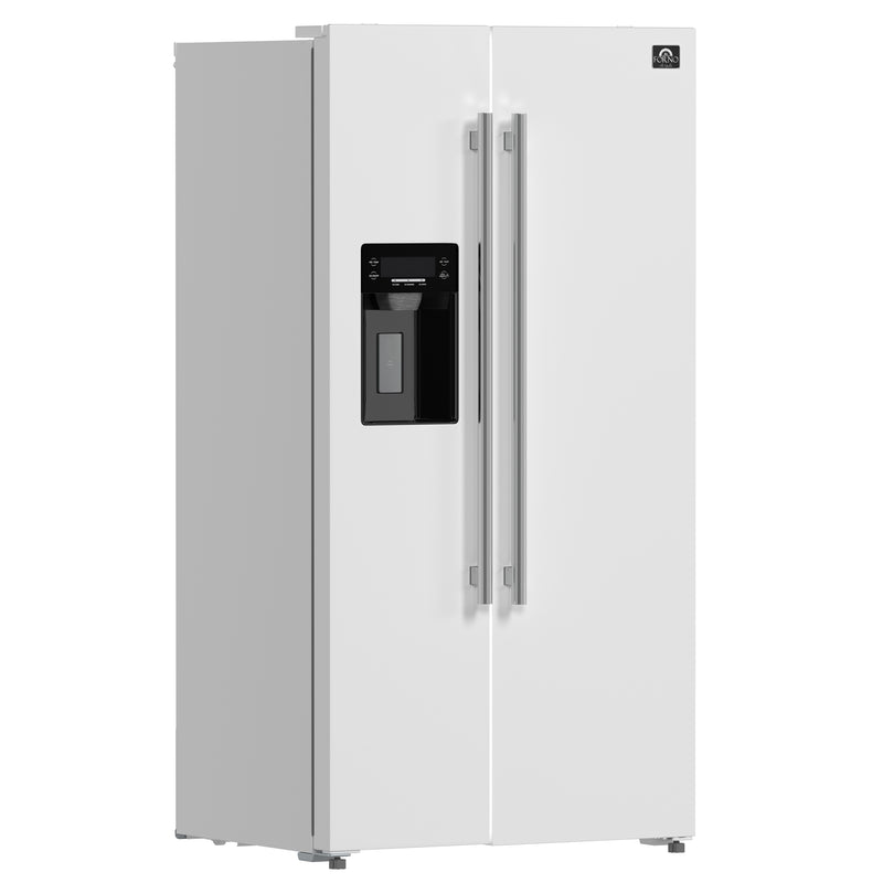 Load image into Gallery viewer, Forno Salerno Espresso 36-Inch White Side-by-Side Refrigerator, 20 Cu. Ft., Frost-Free, Ice &amp; Water Dispenser, ENERGY STAR Certified
