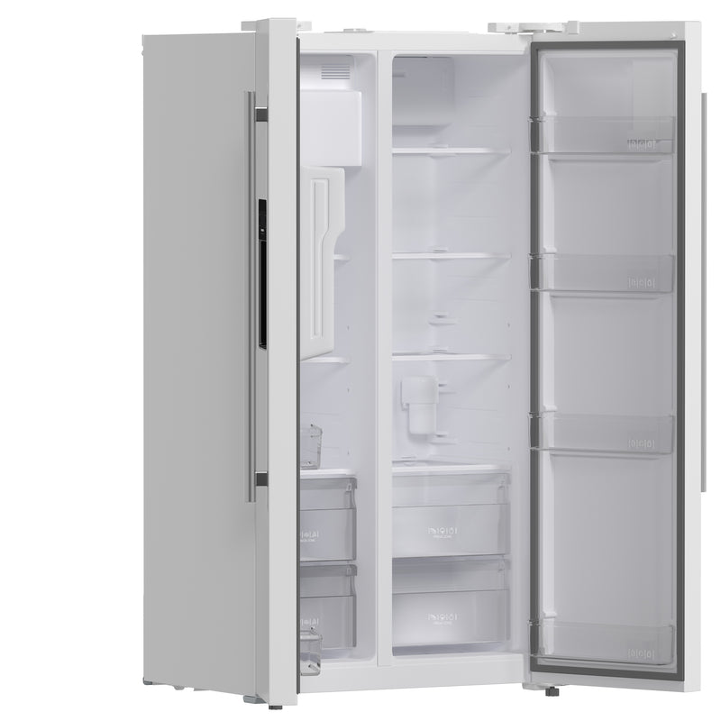 Load image into Gallery viewer, Forno Salerno Espresso 36-Inch White Side-by-Side Refrigerator, 20 Cu. Ft., Frost-Free, Ice &amp; Water Dispenser, ENERGY STAR Certified
