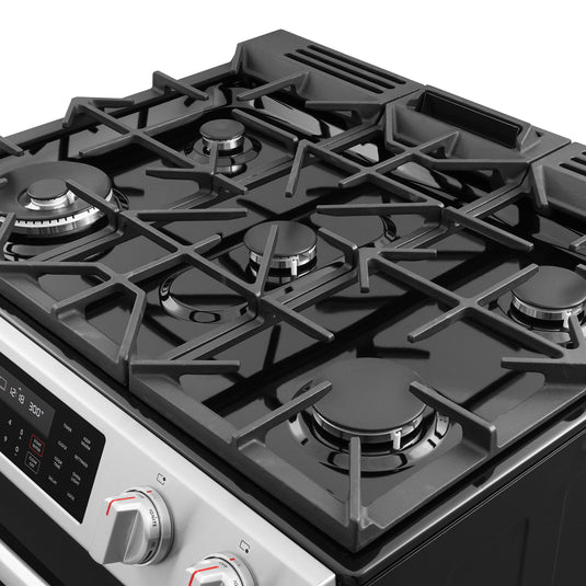 Cosmo Professional Style 30 inch, Stainless Steel Slide-In Gas Range with Self Clean Air Fry Oven - COS-GRC305KTD