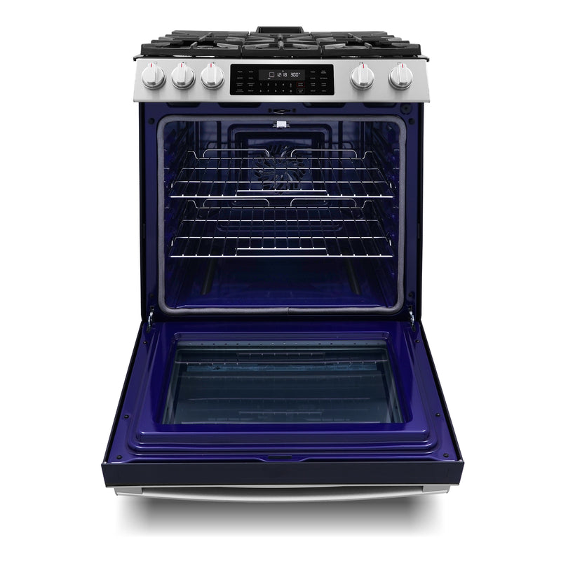 Load image into Gallery viewer, Cosmo Professional Style 30 inch, Stainless Steel Slide-In Gas Range with Self Clean Air Fry Oven - COS-GRC305KTD

