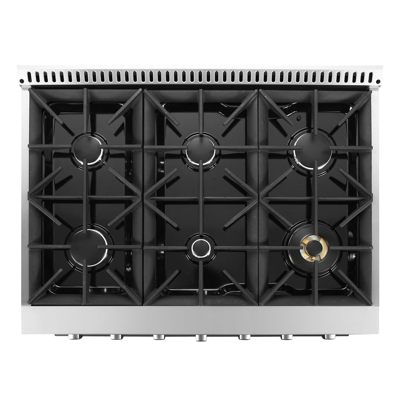 Load image into Gallery viewer, Cosmo Commercial-Style 36 inch, Stainless Steel Gas Range - COS-GRP366
