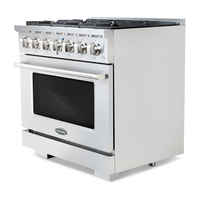 Load image into Gallery viewer, Cosmo Commercial-Style 36 inch, Stainless Steel Gas Range - COS-GRP366
