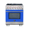 Forno Capriasca 30-Inch, Blue Freestanding Gas Range with 4 Burners - FFSGS6260-30BLU