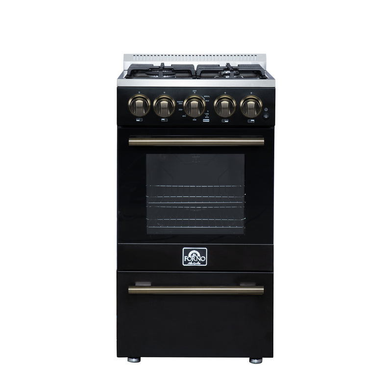 Load image into Gallery viewer, Forno Lamazze 20 Inch, Black Freestanding Gas Range - FFSGS6265-20BLK
