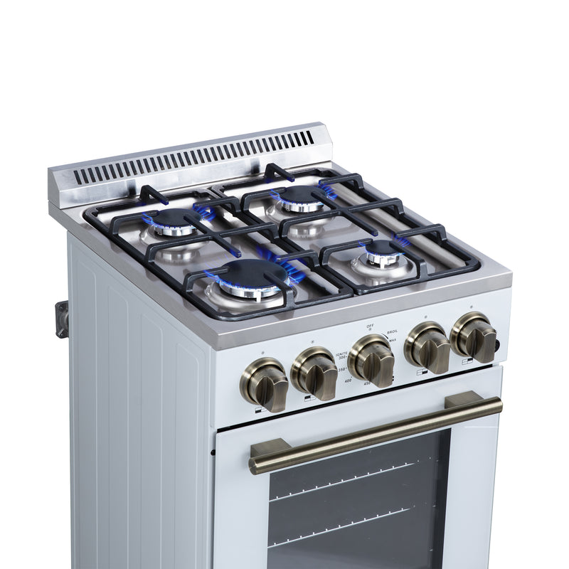 Load image into Gallery viewer, Forno Lamazze 20 Inch, White Freestanding Gas Range - FFSGS6265-20WHT
