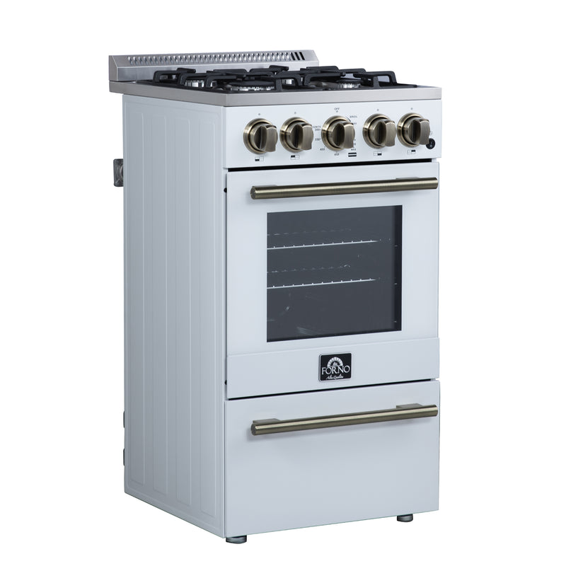 Load image into Gallery viewer, Forno Lamazze 20 Inch, White Freestanding Gas Range - FFSGS6265-20WHT

