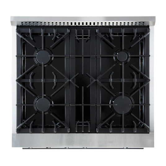 Marco 30-inch Gas Range Stainless Steel, 4 Burners 37,000 BTU, 4.32 cu.ft. Convection Oven