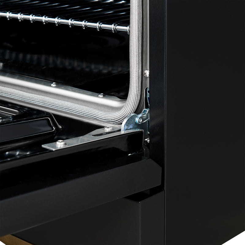 Load image into Gallery viewer, Forno Antico 36-Inch Freestanding Gas Range, Black, Antique Brass Design, 6 Burners, Convection Oven, Energy Efficient

