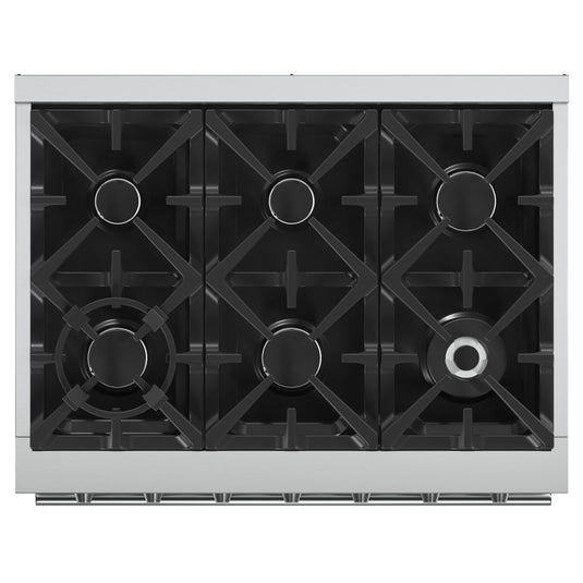 Forno Massimo 36-Inch Freestanding Gas Range, 6 Sealed Burners, Convection Oven, Energy Efficient