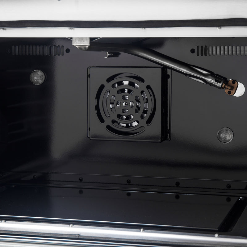 Load image into Gallery viewer, Forno Galiano 36-inch Freestanding Gas Range in Black with Antique Brass Design, 6 Burners, 83,000 BTU, 5.36 cu.ft. Convection Oven
