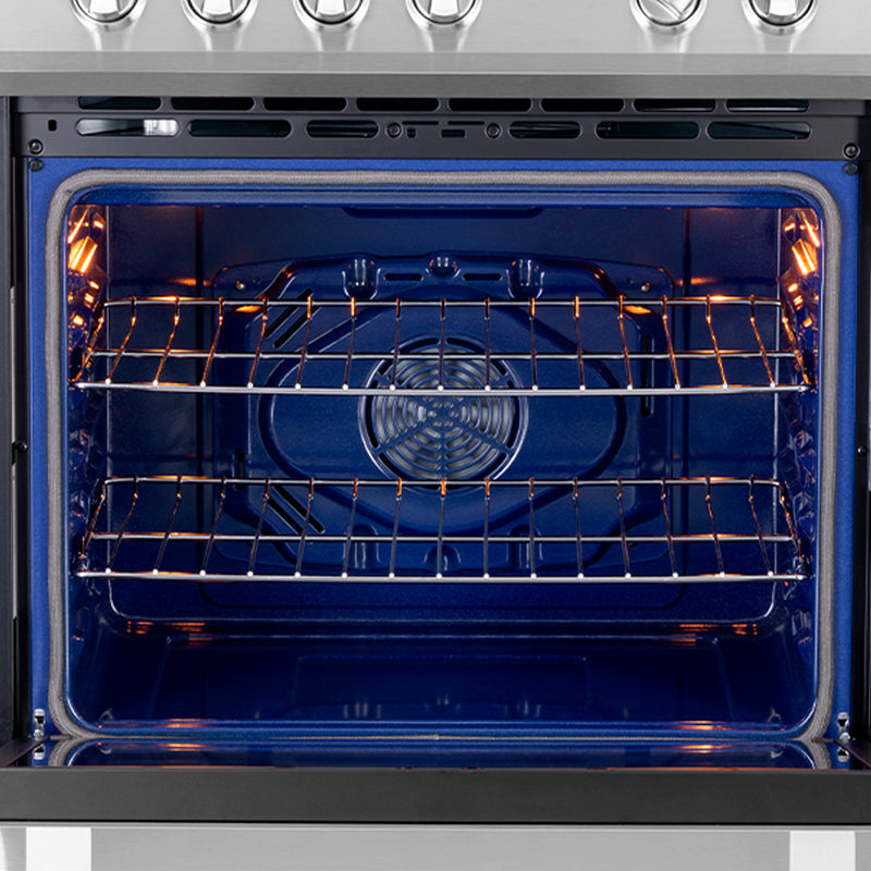 Load image into Gallery viewer, Forno Leonardo Espresso 30-Inch Slide-In Stainless Steel Induction Range, Convection Oven, 5 Cooking Zones
