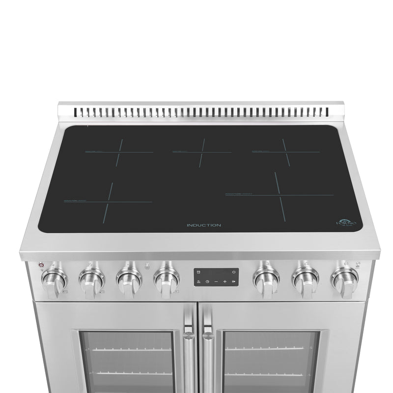 Load image into Gallery viewer, Forno Torino 36 Inch, Stainless Steel French Door Induction Range with Air Fryer - FFSIN0950-36

