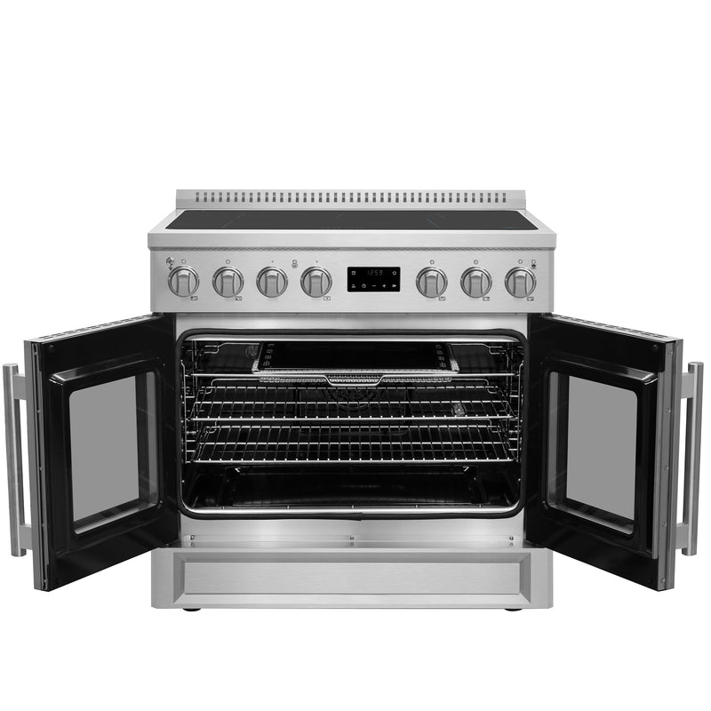 Load image into Gallery viewer, Forno Torino 36 Inch, Stainless Steel French Door Induction Range with Air Fryer - FFSIN0950-36
