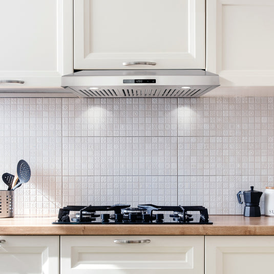 Cosmo 30 in. Under Cabinet Range Hood with Digital Touch Controls, 3-Speed Fan, LED Lights and Permanent Filters in Stainless Stee