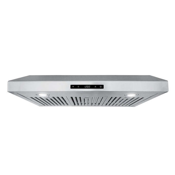 Cosmo 30 in. Under Cabinet Range Hood with Digital Touch Controls, 3-Speed Fan, LED Lights and Permanent Filters in Stainless Stee