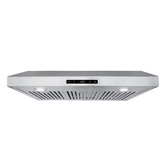 Cosmo 30 in. Under Cabinet Range Hood with Digital Touch Controls, 3-Speed Fan, LED Lights and Permanent Filters in Stainless Stee
