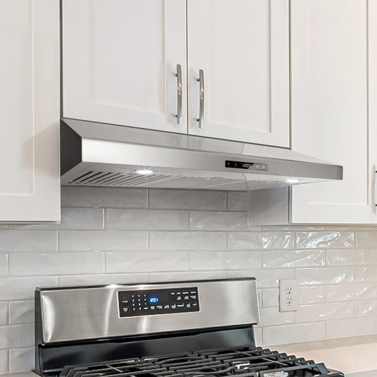 Cosmo 36 in. Under Cabinet Range Hood with Digital Touch Controls, 3-Speed Fan, LED Lights and Permanent Filters in Stainless Steel