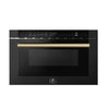 Forno Capoliveri Espresso 24-Inch, Black Drawer Microwave - FMWDR3000-24BLK